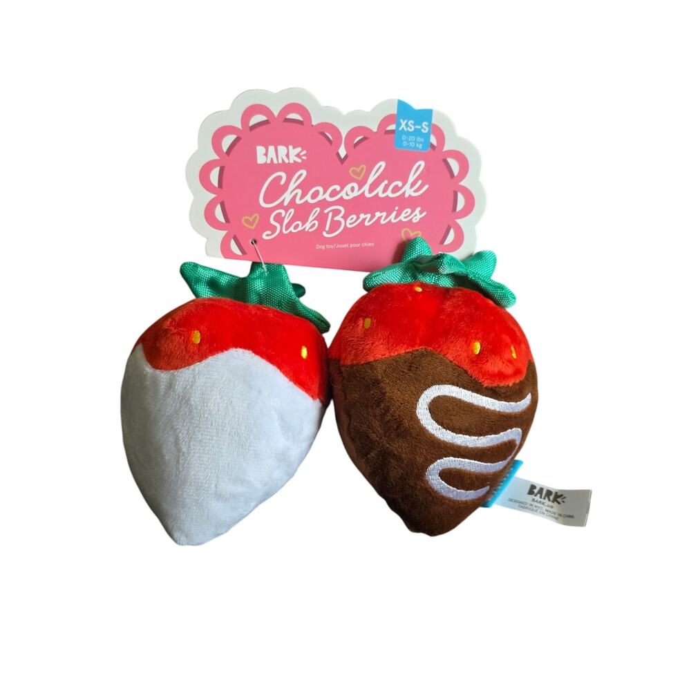 BARK Chocolick Slobberries Plush Dog Toy (2-Pack) - Size XS/S